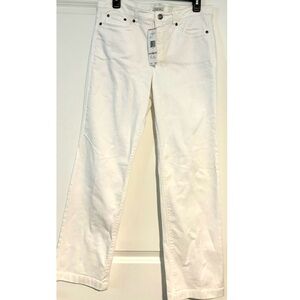 Jones New York NWT White Straight Leg Jeans